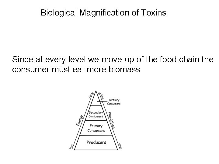 Biological Magnification of Toxins Since at every level we move up of the food Biological Magnification of Toxins Since at every level we move up of the food