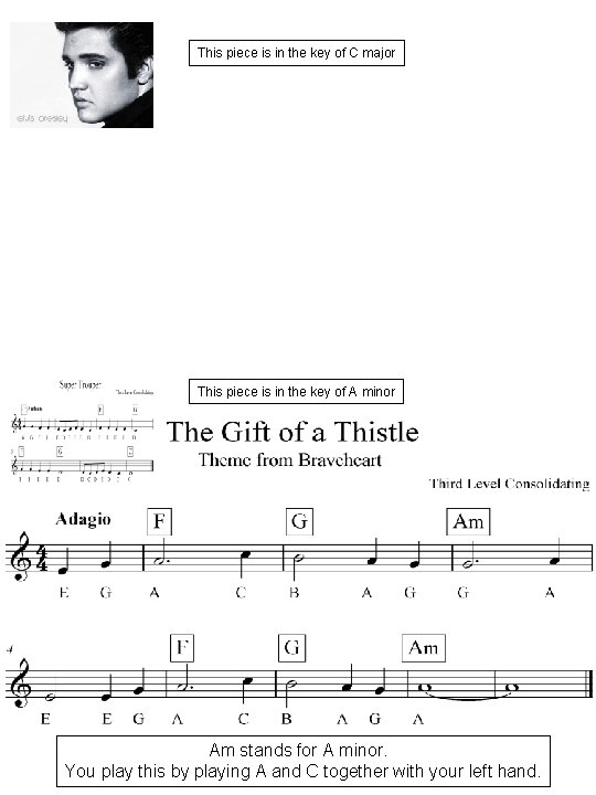 This piece is in the key of C major This piece is in the