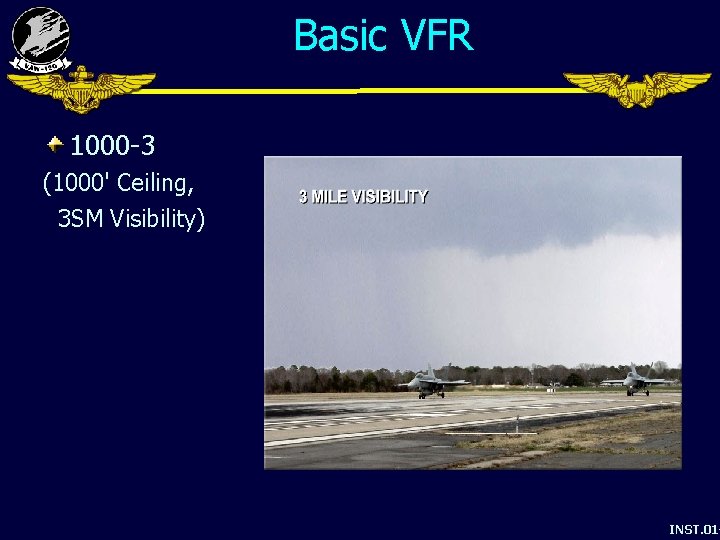 Basic VFR 1000 -3 (1000' Ceiling, 3 SM Visibility) INST. 01 - 