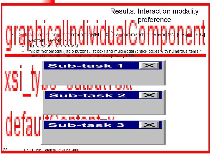 Results: Interaction modality preference • Satisfaction: strong preference for MM all commands conveyed MM