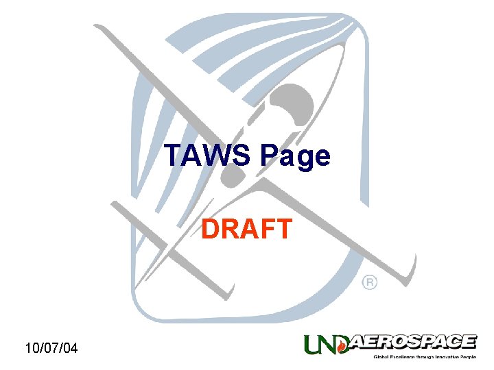 TAWS Page DRAFT 10/07/04 