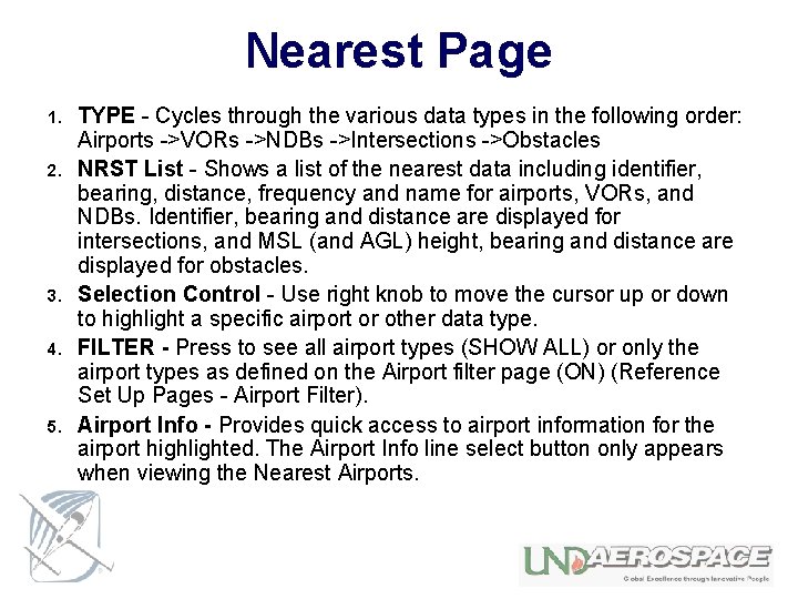 Nearest Page 1. 2. 3. 4. 5. TYPE - Cycles through the various data