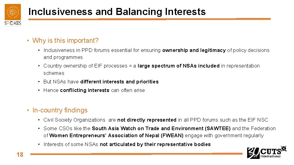 Inclusiveness and Balancing Interests • Why is this important? • Inclusiveness in PPD forums