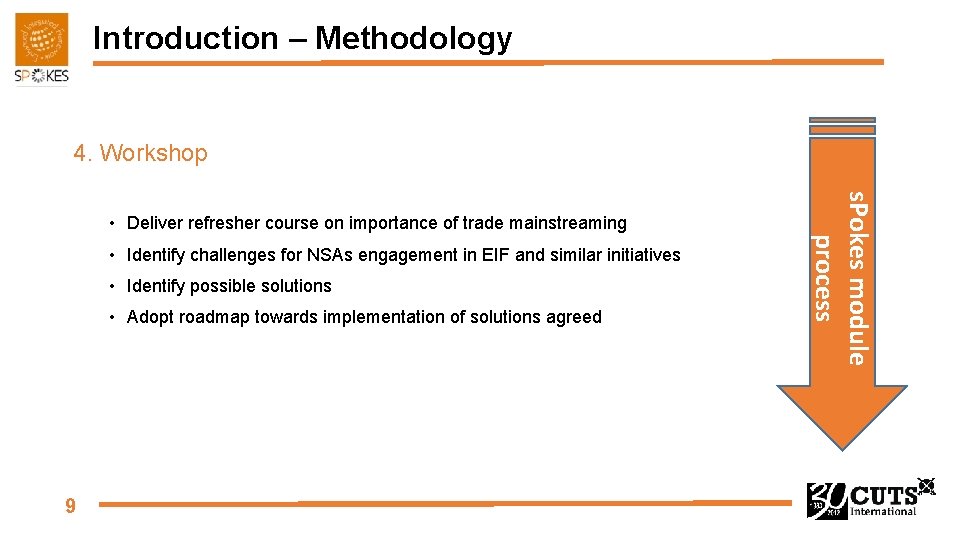 Introduction – Methodology 4. Workshop • Identify challenges for NSAs engagement in EIF and