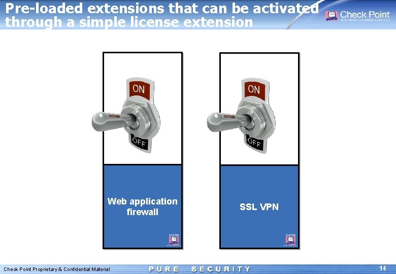Pre-loaded extensions that can be activated through a simple license extension Anti Spyware Web