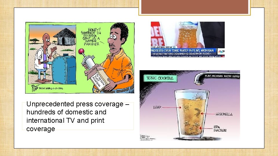 Unprecedented press coverage – hundreds of domestic and international TV and print coverage 