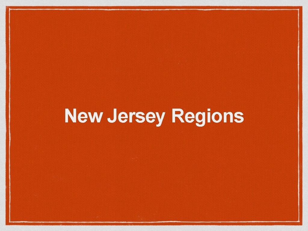 New Jersey Regions 