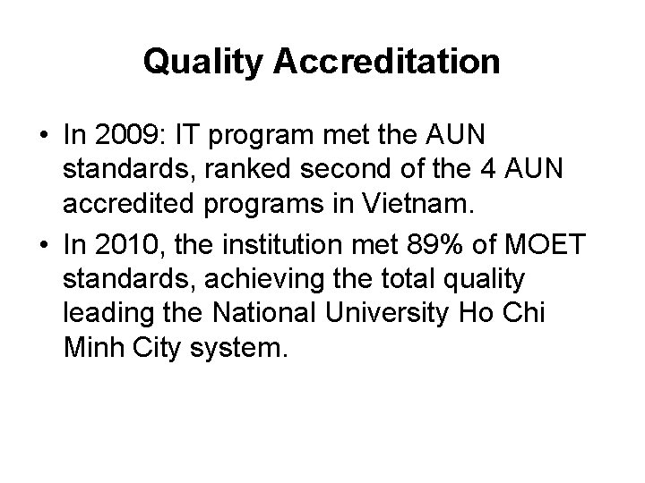 Higher Education Quality Assurance in Correspondence with Advanced