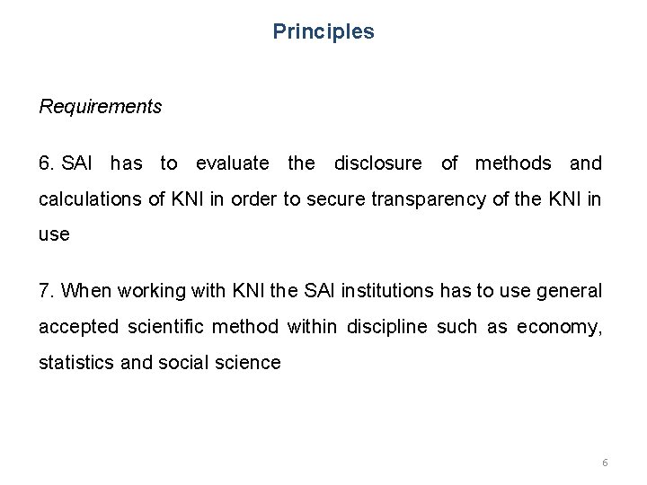 The Intosai Working Group On Key National Indicators