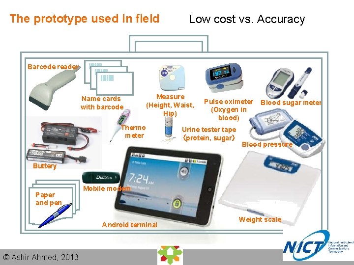 The prototype used in field Low cost vs. Accuracy Barcode reader Name cards with The prototype used in field Low cost vs. Accuracy Barcode reader Name cards with