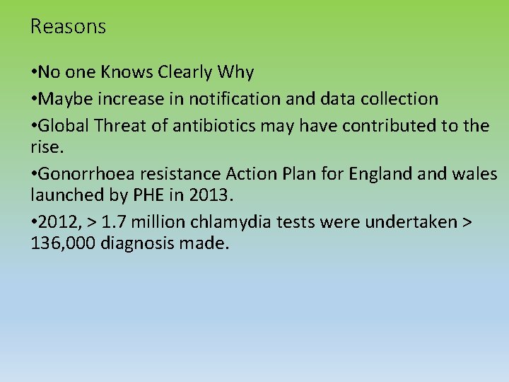 Reasons • No one Knows Clearly Why • Maybe increase in notification and data