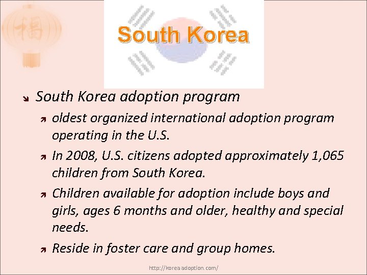 South Korea adoption program oldest organized international adoption program operating in the U. S.