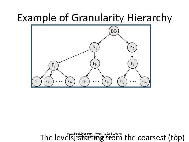 Example of Granularity Hierarchy www. Book. Spar. com | Website for Students | VTU