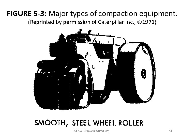 FIGURE 5 -3: Major types of compaction equipment. (Reprinted by permission of Caterpillar Inc.