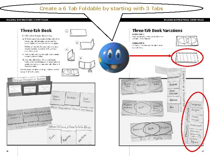 Create a 6 Tab Foldable by starting with 3 Tabs 2 