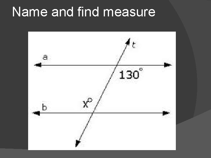 Name and find measure Name and find measure
