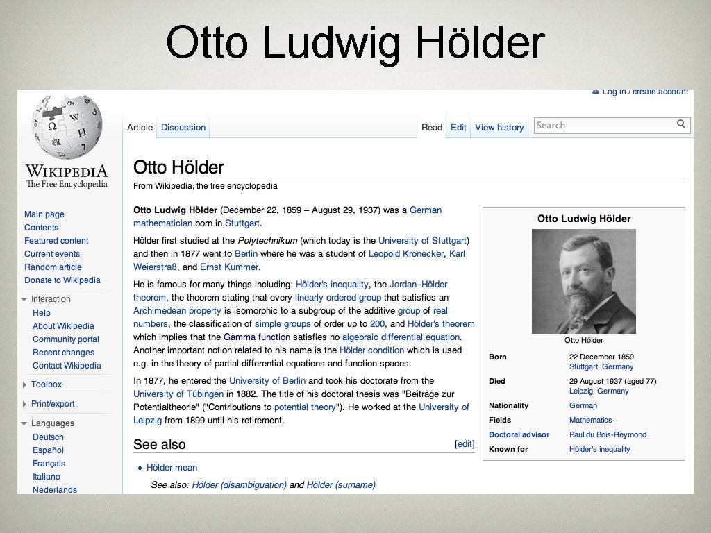 Otto Ludwig Hölder 