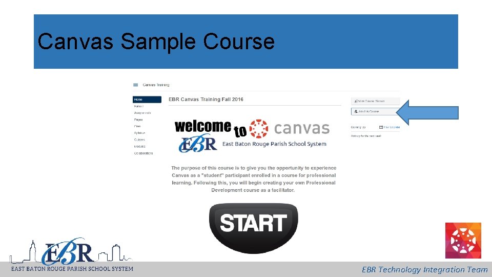 Canvas Sample Course EBR Technology Integration Team 