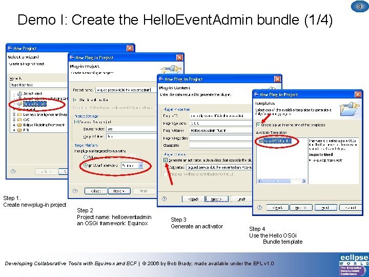 9 Demo I: Create the Hello. Event. Admin bundle (1/4) Step 1. Create new