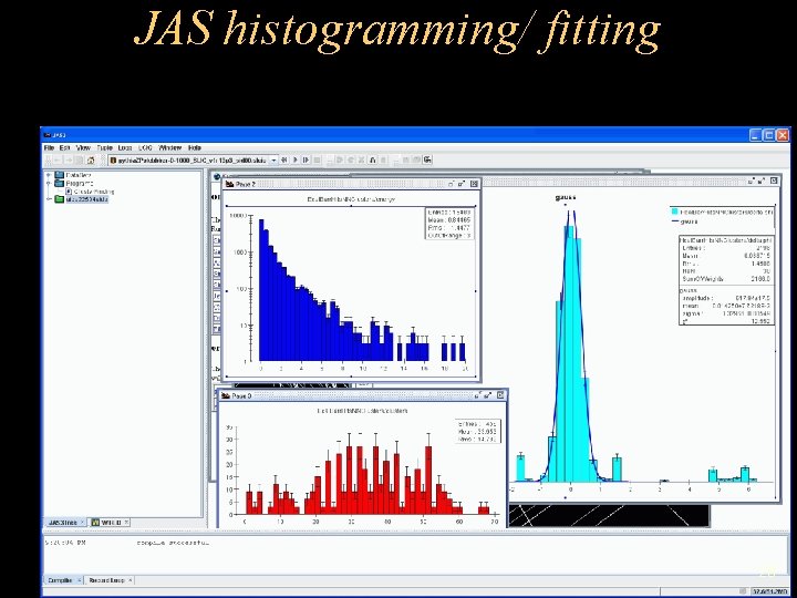 JAS histogramming/ fitting 28 