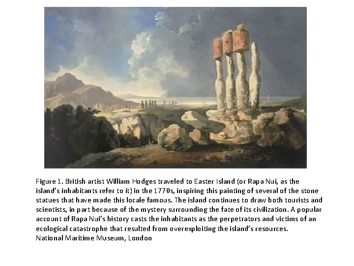 Figure 1. British artist William Hodges traveled to Easter Island (or Rapa Nui, as