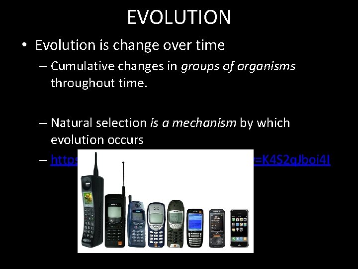 EVOLUTION • Evolution is change over time – Cumulative changes in groups of organisms EVOLUTION • Evolution is change over time – Cumulative changes in groups of organisms