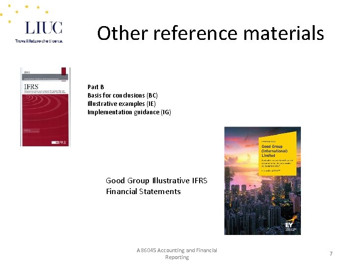  Other reference materials Part B Basis for conclusions (BC) Illustrative examples (IE) Implementation