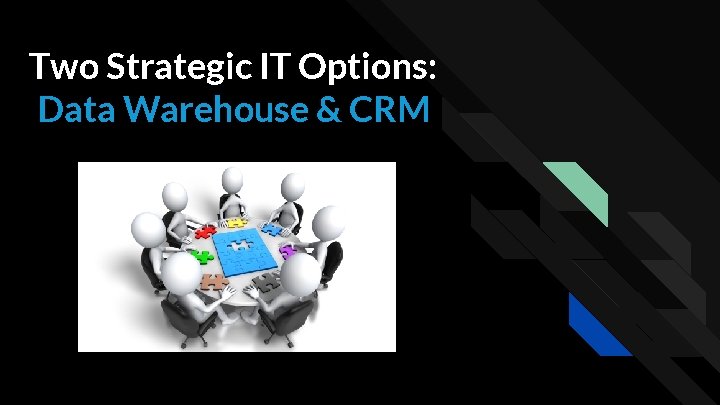 Two Strategic IT Options: Data Warehouse & CRM 