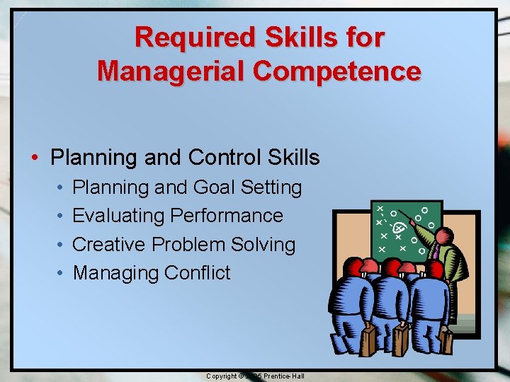 Required Skills for Managerial Competence • Planning and Control Skills • • Planning and