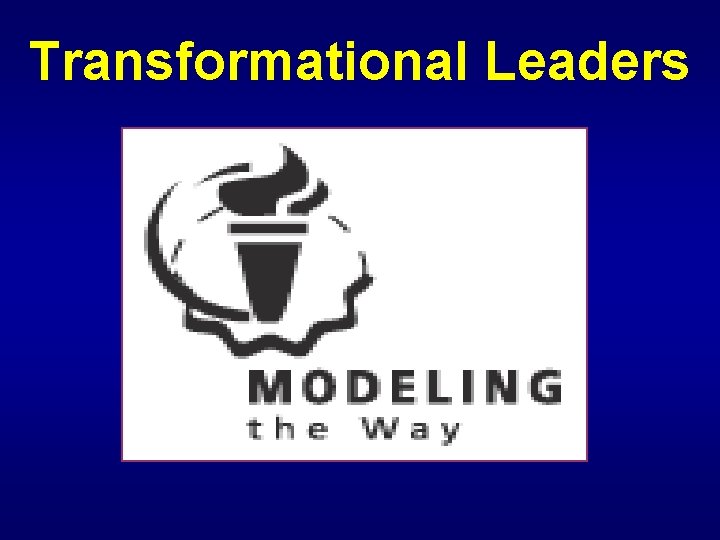 Transformational Leaders Transformational Leaders