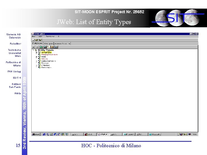 SIT-MOON ESPRIT Project Nr. 25652 JWeb: List of Entity Types Siemens AG Österreich Robotiker