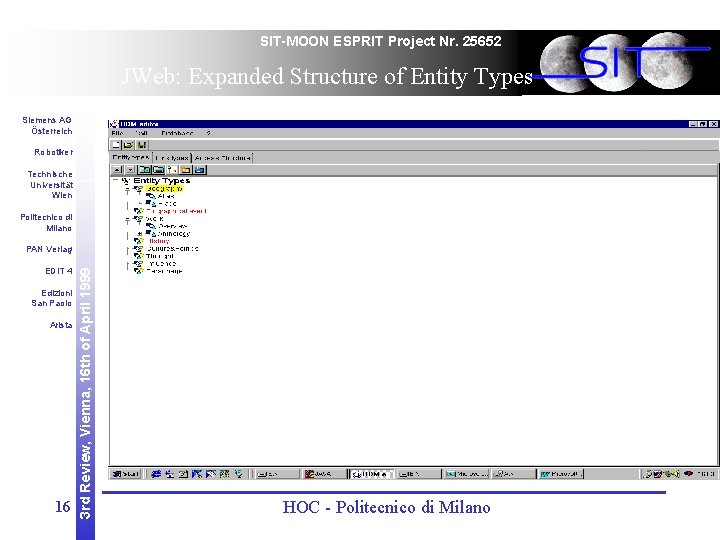 SIT-MOON ESPRIT Project Nr. 25652 JWeb: Expanded Structure of Entity Types Siemens AG Österreich