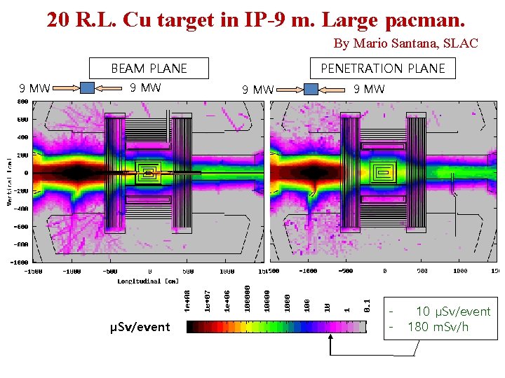 20 R. L. Cu target in IP-9 m. Large pacman. By Mario Santana, SLAC
