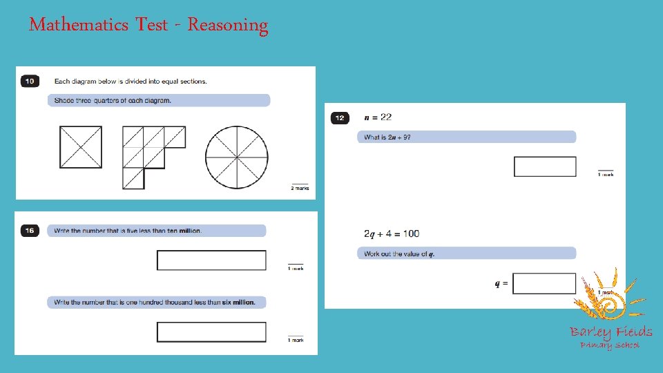 Mathematics Test - Reasoning 