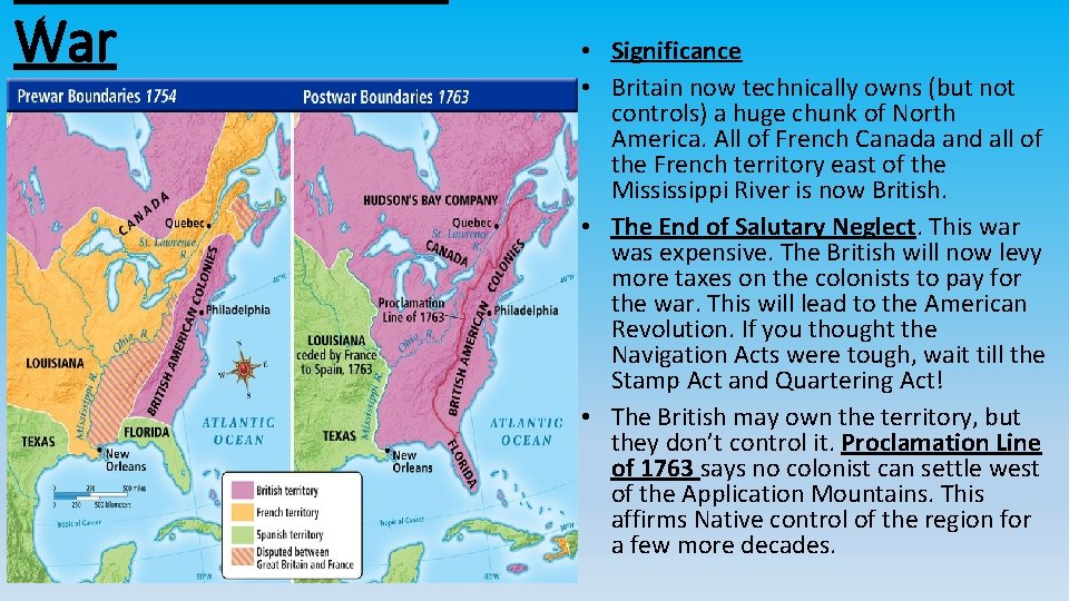 War • Significance • Britain now technically owns (but not controls) a huge chunk