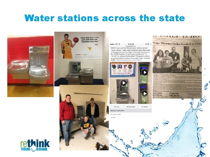 Water stations across the state 