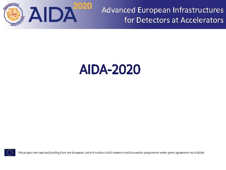 Advanced European Infrastructures for Detectors at Accelerators AIDA-2020 This project has received funding from