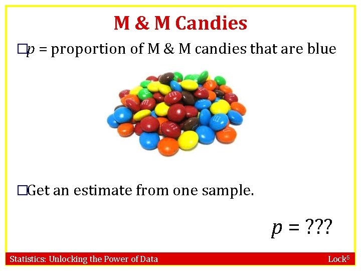 M & M Candies �p = proportion of M & M candies that are