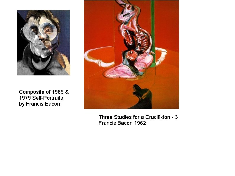 Composite of 1969 & 1979 Self-Portraits by Francis Bacon Three Studies for a Crucifixion