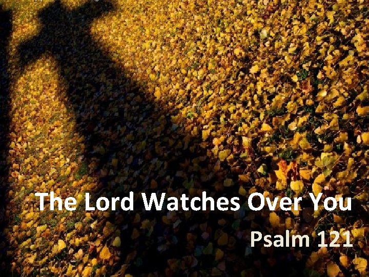 The Lord Watches Over You Psalm 121 