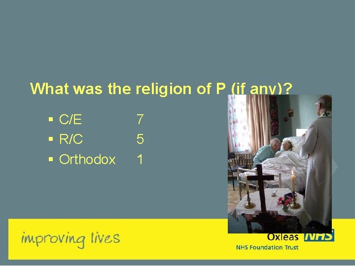 What was the religion of P (if any)? § C/E § R/C § Orthodox