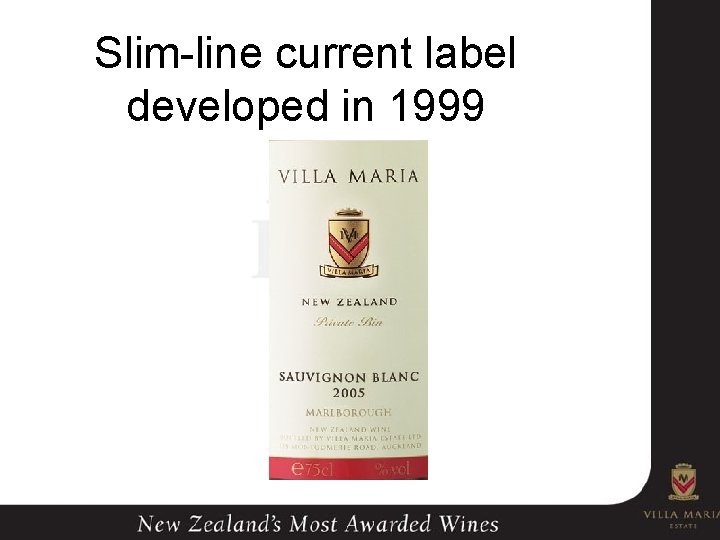 Slim-line current label developed in 1999 