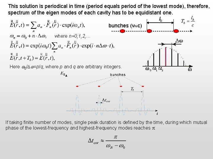 This solution is periodical in time (period equals period of the lowest mode), therefore,