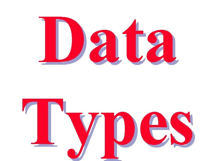 Data Types 