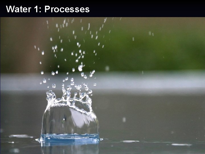 Water 1: Processes 