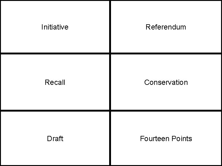 Initiative Referendum Recall Conservation Draft Fourteen Points 