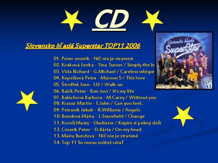 CD Slovensko hľadá Superstar TOP 11 2006 01. Peter cmorik - Nič nie je