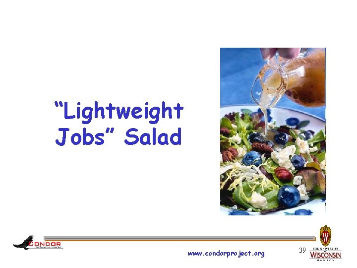 “Lightweight Jobs” Salad www. condorproject. org 39 