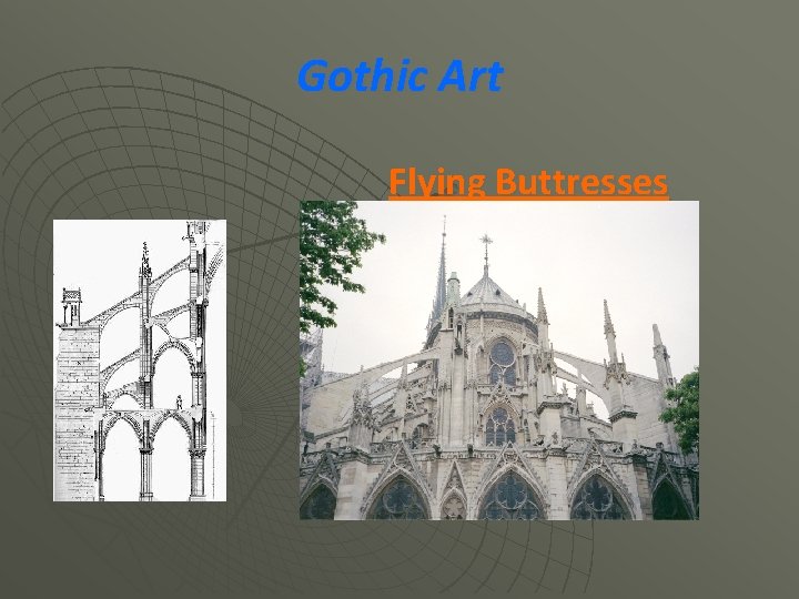 Gothic Art Flying Buttresses 