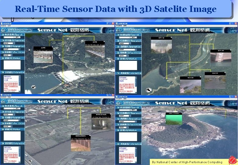 Real-Time Sensor Data with 3 D Satelite Image Scientific Taiwan Flood Prevention and Disaster